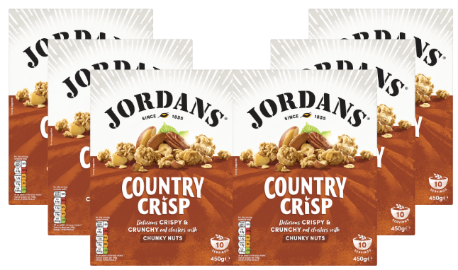 Jordan Country Crisp Chunky Nut Granola 500G X 6